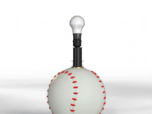 tessa baseball table lamp 3D Model
