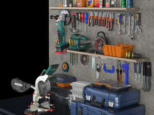 garage tools set 2 3D Модель