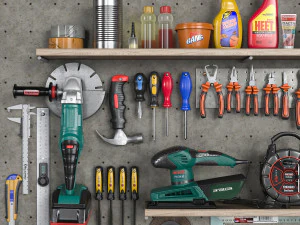 garage tools set 2 3D Model