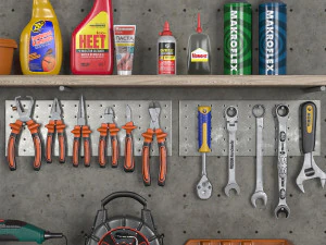 garage tools set 2 3D Model