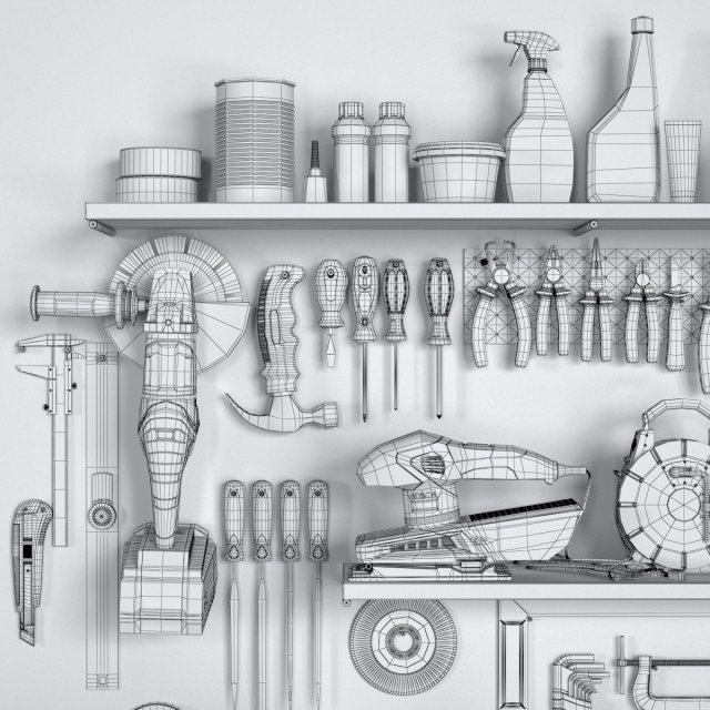 drawing tools and accessories | 3D Model Collection
