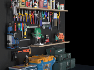 garage tools set 3 3D Model