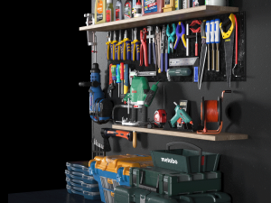garage tools set 3 3D Model