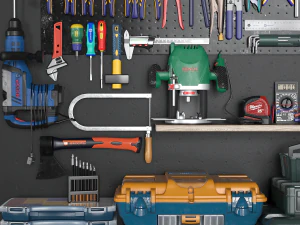 garage tools set 3 3D Model
