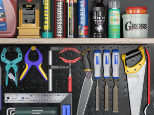garage tools set 3 3D Model