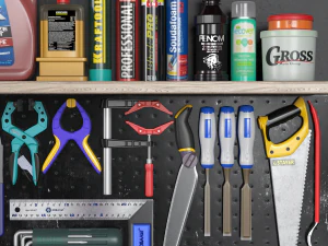 garage tools set 3 3D Model