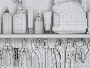 garage tools set 3 3D Model