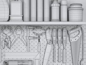 garage tools set 3 3D Model