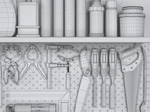 garage tools set 3 3D Model