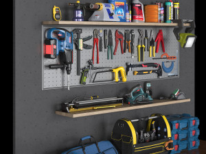 garage tools set 5 Modelo 3D