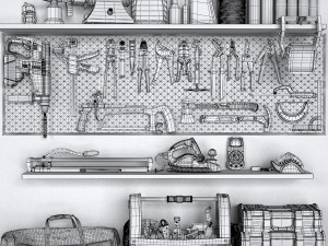 garage tools set 5 Modelo 3D