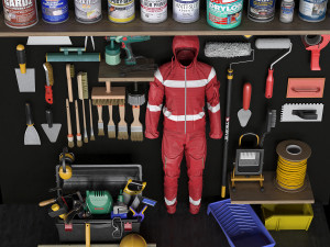 garage tools set 6 Modello 3D