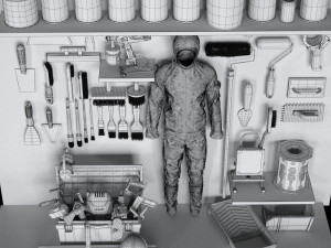 garage tools set 6 Modello 3D