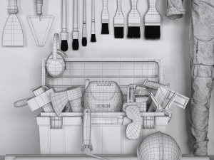 garage tools set 6 Modello 3D