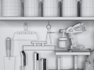 garage tools set 6 Modello 3D