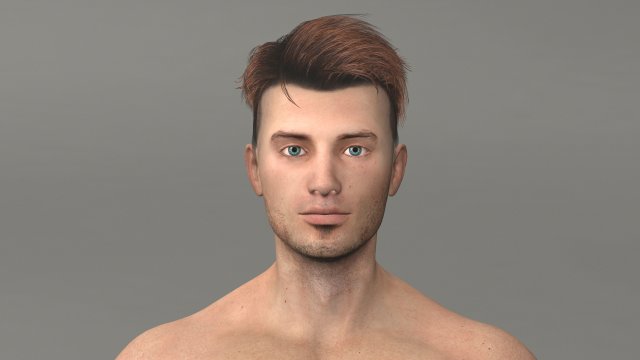 realistic man 3D-Modell .c4d .max .obj .3ds .fbx .stl .blend 