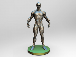 villain polygon digital sculpture Model 3D