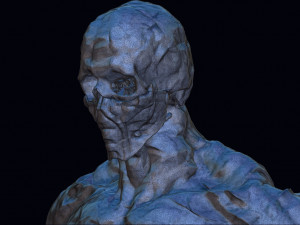 villain polygon digital sculpture Model 3D