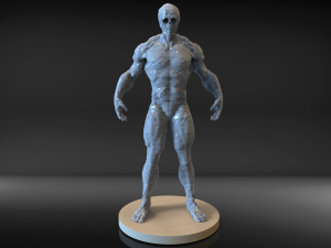 villain polygon digital sculpture 3D Model