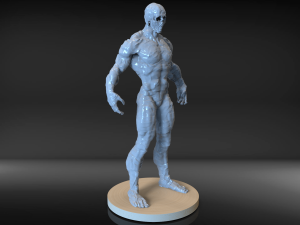 villain polygon digital sculpture Model 3D