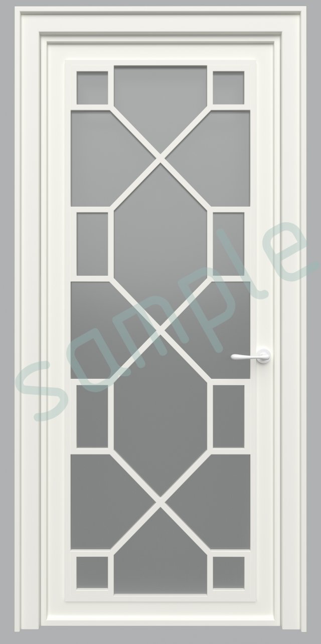 interior classic wooden white door Modelo 3D .c4d .max .obj .3ds .fbx .stl .blend 