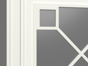 interior classic wooden white door Modelo 3D