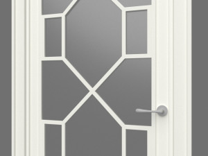 interior classic wooden white door Modelo 3D