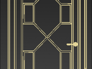 interior classic wooden white door Modelo 3D