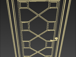 interior classic wooden white door Modelo 3D