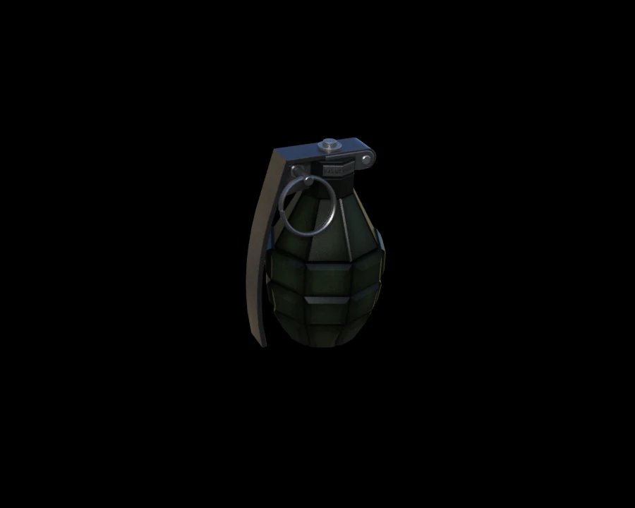 grenade 3D Model .c4d .max .obj .3ds .fbx .stl .blend 