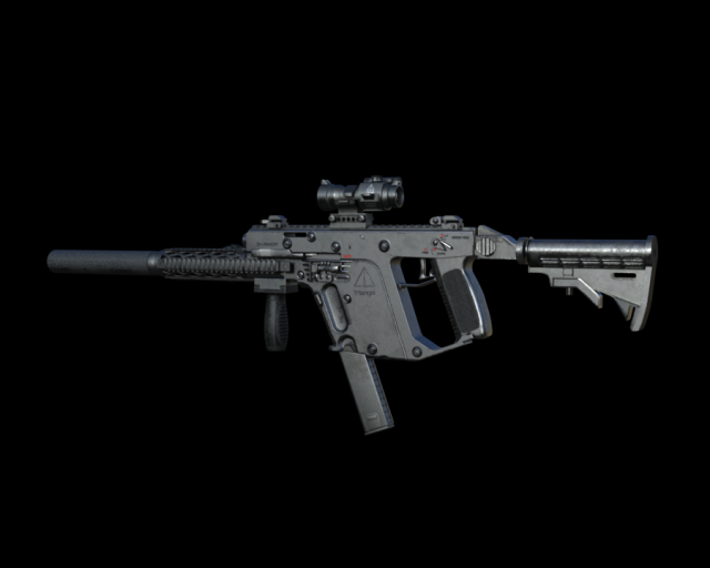 submachine smg 3D Model .c4d .max .obj .3ds .fbx .stl .blend 