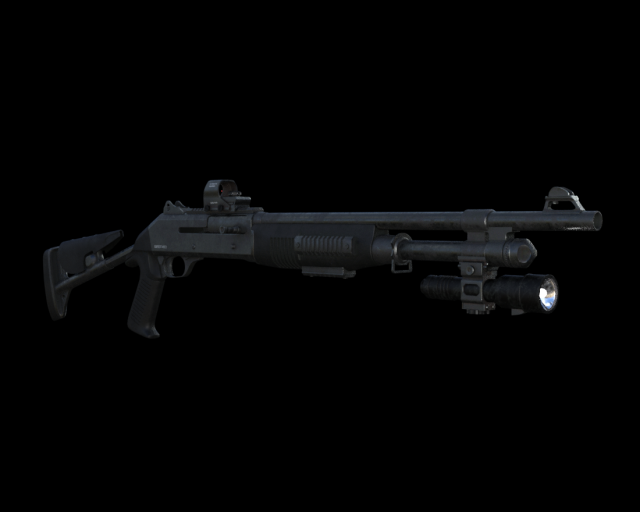remington 887 nitro mag shotgun 3D Model .c4d .max .obj .3ds .fbx .stl .blend 