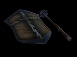 gladiator shield and mace 3D-Modell