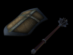 gladiator shield and mace 3D-Modell