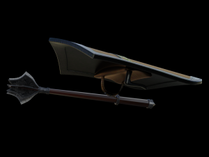 gladiator shield and mace 3D-Modell