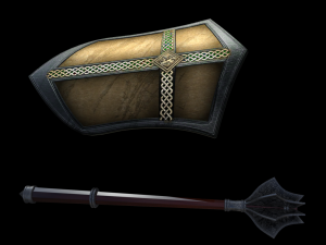 gladiator shield and mace 3D-Modell
