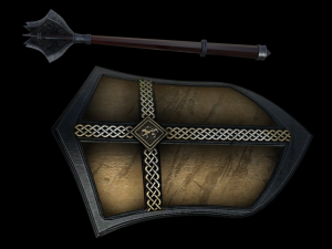 gladiator shield and mace 3D-Modell