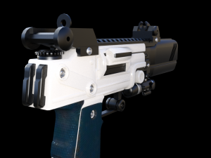 sci-fi pistol 3D मॉडल