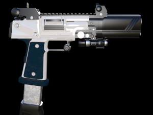 sci-fi pistol 3D मॉडल