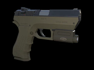 9mm handgun 3D Model