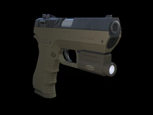 9mm handgun 3D Model