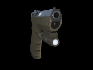 9mm handgun 3D Model