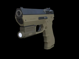 9mm handgun 3D Model