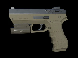 9mm handgun 3D Model