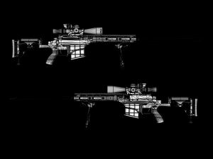 m98b 338 lapua mag sniper rifle 3D Model