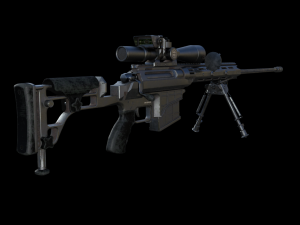 m98b 338 lapua mag sniper rifle 3D Model
