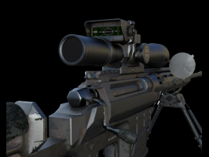 m98b 338 lapua mag sniper rifle 3D Model