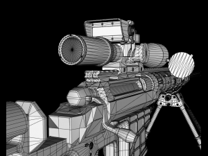 m98b 338 lapua mag sniper rifle 3D Model