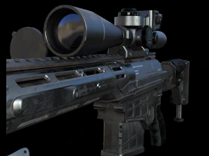 m98b 338 lapua mag sniper rifle 3D Model