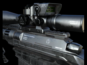 m98b 338 lapua mag sniper rifle 3D Model